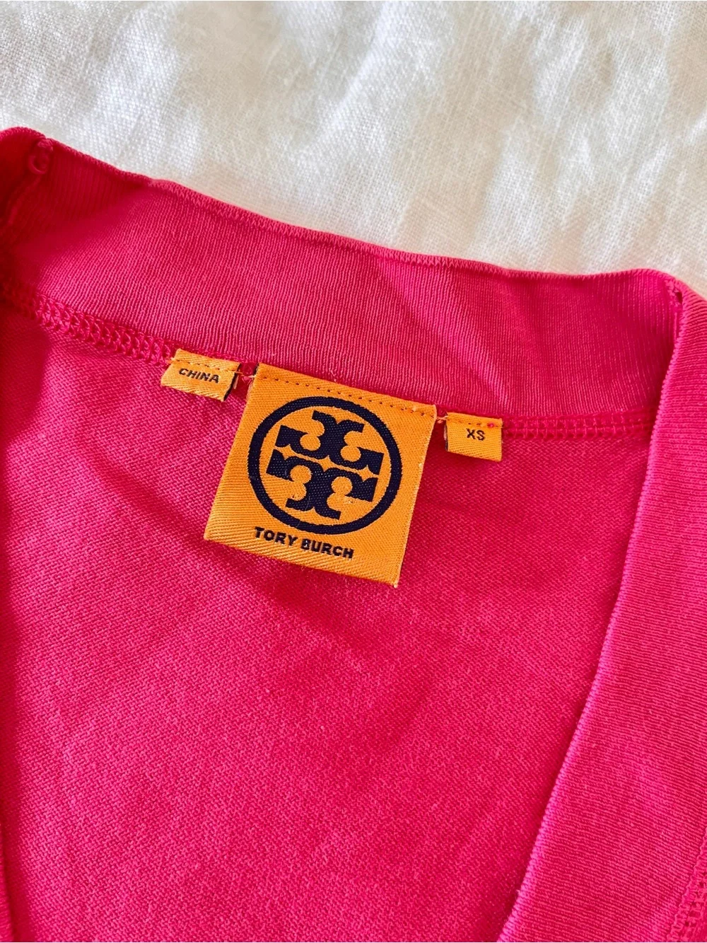Tory Burch Simone Cardigan xs v neck pink